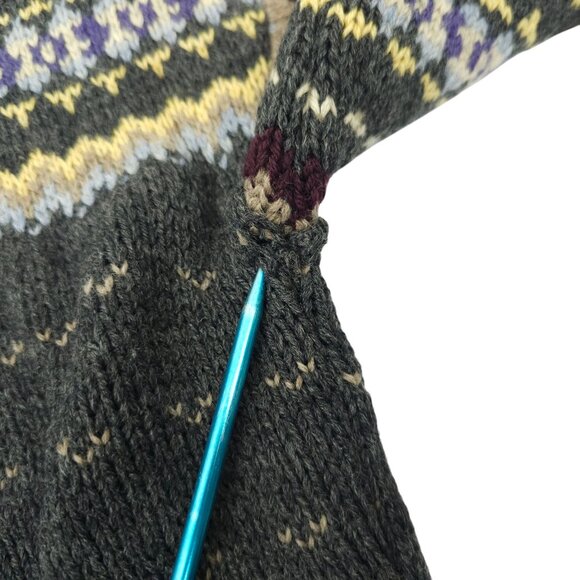 Cambridge Dry Goods Sweater Button Front Womens S Vintage USA Fair Isle Nordic - Picture 3 of 16